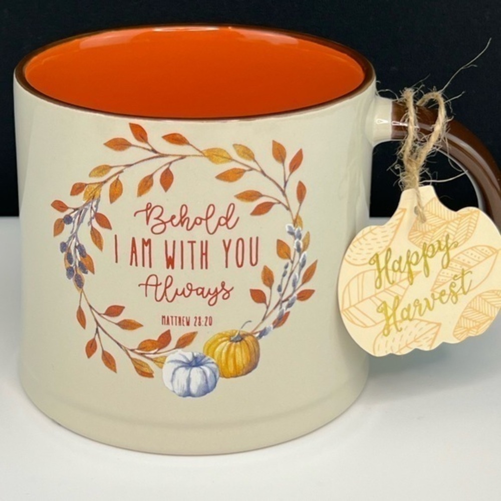 Global Designs - 3/$48 - ‘Harvest Matthew 28:20’ ceramic mug. NWT Firm!